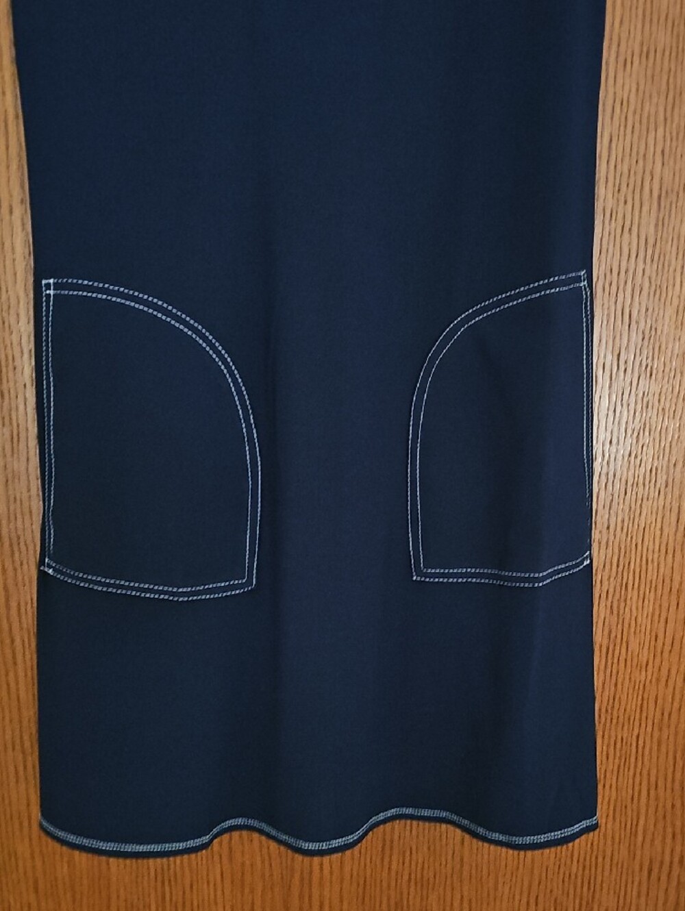 MSK Navy Blue Dress with zipper and pockets - Picture 6 of 6